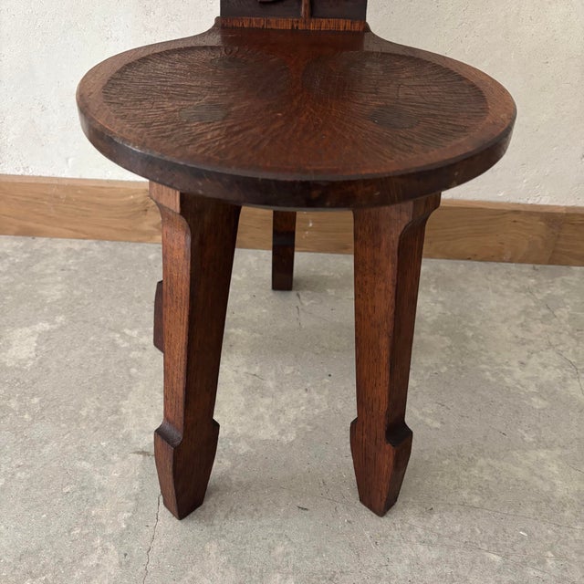 Side Chair in Carved Oak For Sale - Image 4 of 7