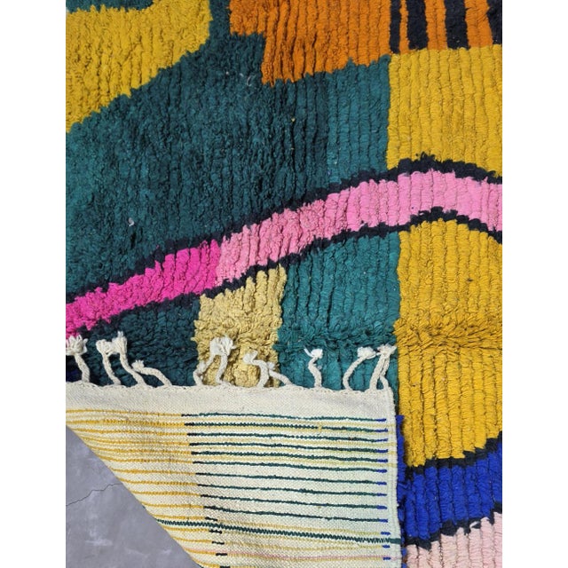 2020s Colorful Moroccan Boujad Rug - 9.8 X 6.5 Ft For Sale - Image 5 of 6
