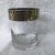 Platinum Band Rim Checkerboard Geometric Pattern Lowball Glasses-Set of 6 For Sale - Image 4 of 13