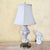 Vintage Italian Capodimonte Style Porcelain Table Lamp With Scrollwork & Bronze-Tone Base For Sale - Image 18 of 18