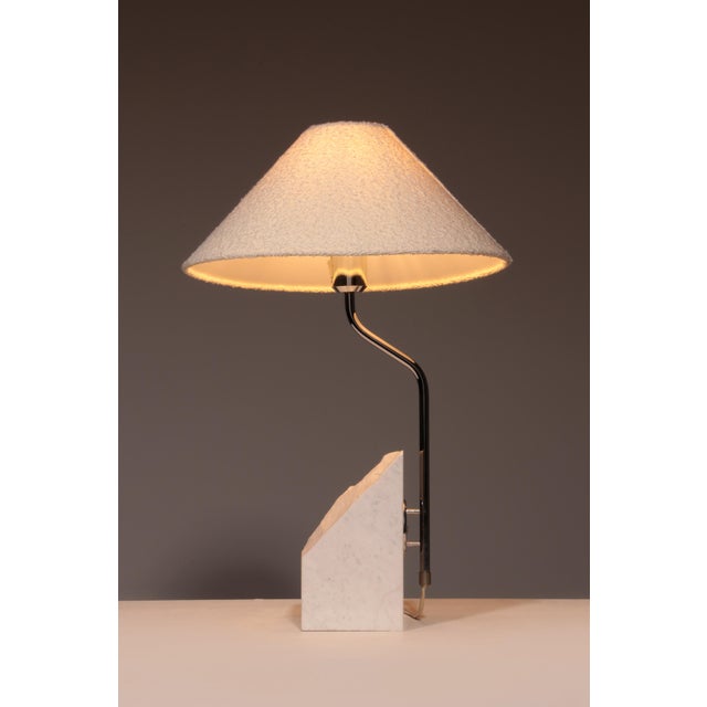 Marble and Steel Table Lamp from Bergboms Scanlicht, 1970s For Sale - Image 6 of 14