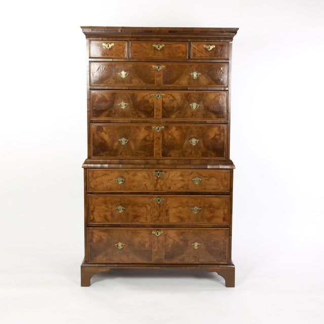 Late 18th Century English George III Walnut & Mahogany Chest For Sale - Image 4 of 12