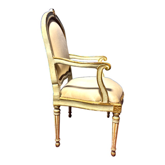 Neoclassical Wonderful 18th Century Venetian Painted Armchair For Sale - Image 3 of 16