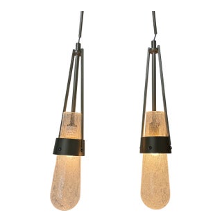 Hubbardton Forge Link Blown Glass Low Voltage Sconces, Pair For Sale