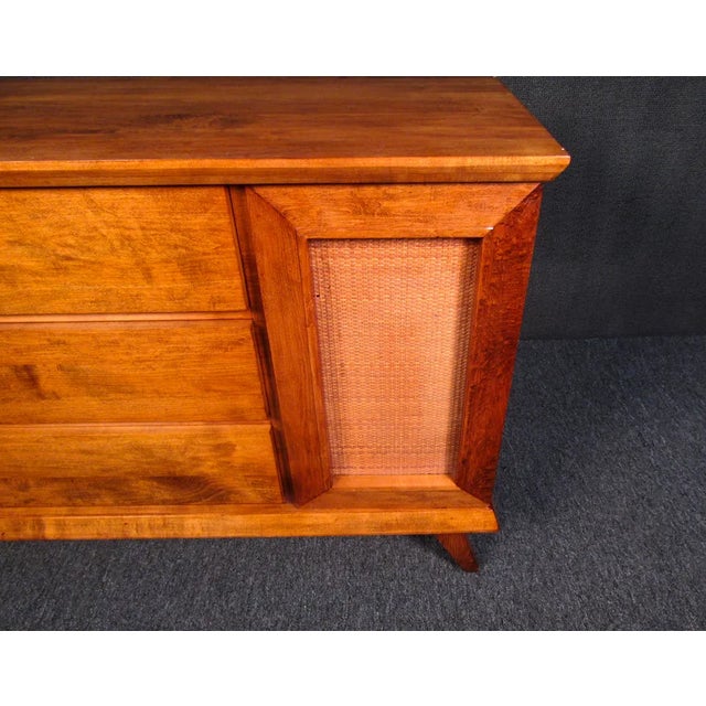 Mid 20th Century Mid-Century Modern Cane Door Server For Sale In New York - Image 6 of 8