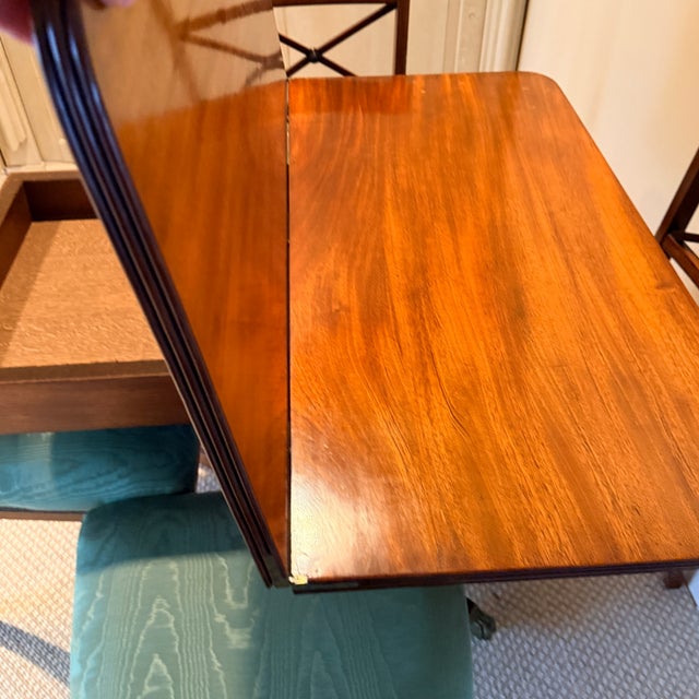 Early 1900s Flip Top Game Table & Chairs For Sale In Washington DC - Image 6 of 11