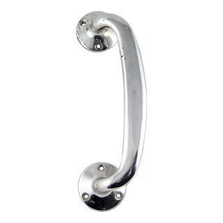 Vintage Modern 10 In. Chrome Plated Door Pull Handle For Sale