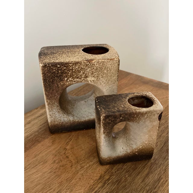 Ceramic Marius Van Woerden “Fat Lava” Chimney Vases, Gouda, Holland 1970s-a Pair For Sale - Image 7 of 11