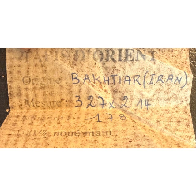 Vintage Hand-Knotted Bakhtiar Rug For Sale - Image 6 of 7