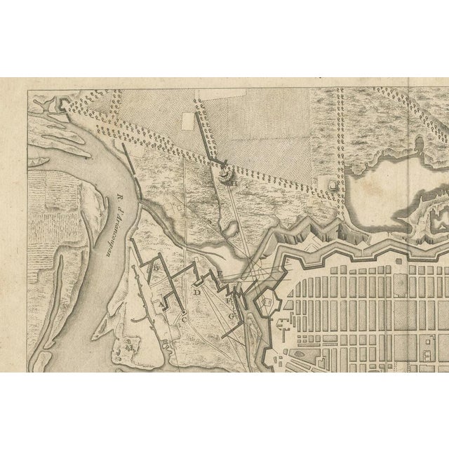 Plan of Pondicherry Fortifications and Attacks, 1750 For Sale - Image 5 of 10
