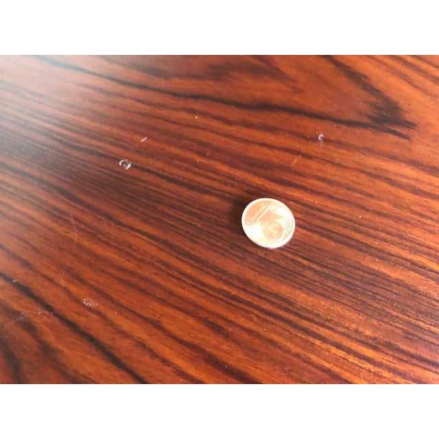 Wood Mid-Century Round Extendable Dining Table with Butterfly Leaf, 1960s For Sale - Image 7 of 18
