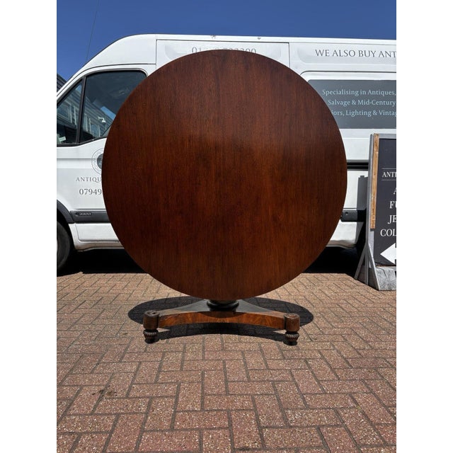 Regency Mahogany Mahogany Tilt Top Dining Table. Table Sizes :- 125 cms diameter, 153 cms tall when tilted, table height...