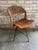 Arthur Umanoff 1960s Arthur Umanoff Rush, Iron, and Walnut Slat Swivel Chair For Sale - Image 4 of 12