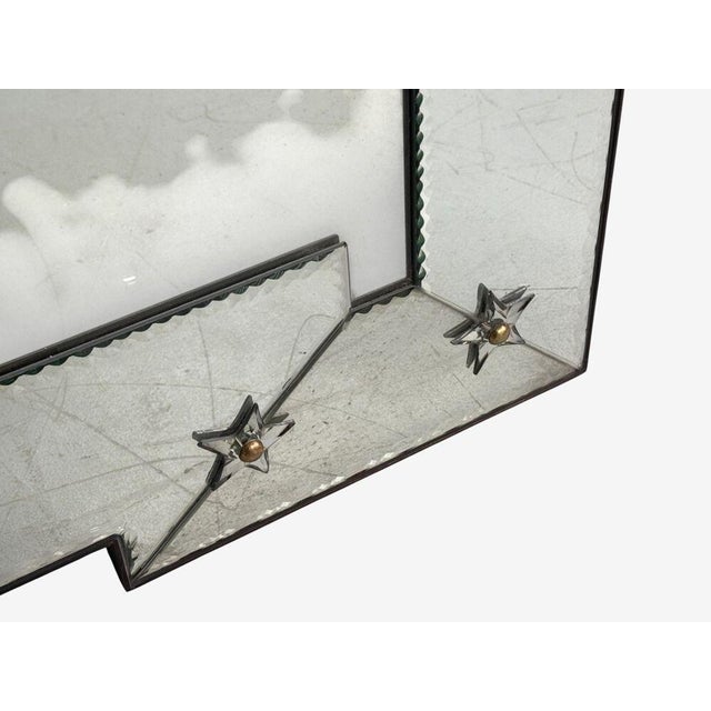 Silver Art Deco Style, Antique and Beveled Glass, Venetian Wall Mirrors, 21st C. For Sale - Image 8 of 8