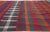 Cabin Vintage Kilim Tartan Plaid Rug - 11'02 x 11'11 For Sale - Image 3 of 12
