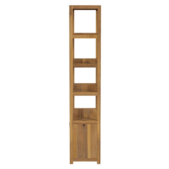 2020s Lark 32 in. W x 72 in. H Wood 4 Tier Etagere Bookcase, Natural For Sale - Image 5 of 8