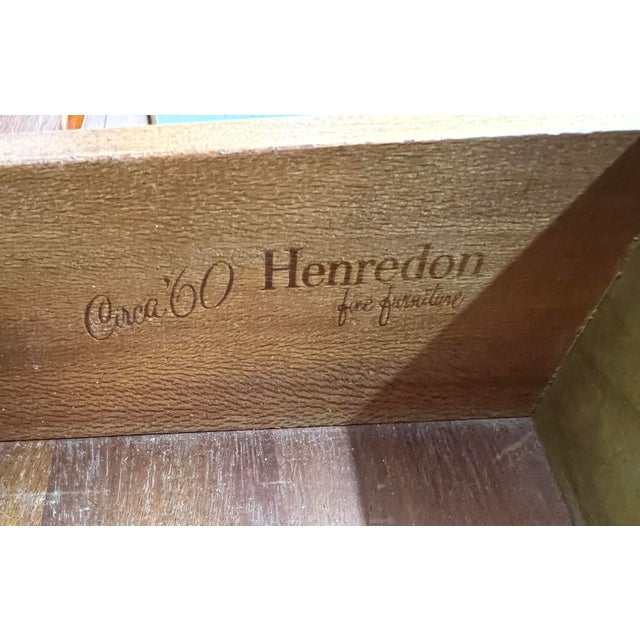 Henredon Circa 60' Mid-Century Walnut Six Drawer Lowboy Dresser For Sale - Image 16 of 18