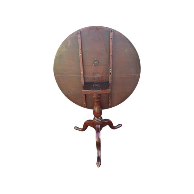 English Mahogany One Board Tilt-Top Pedestal Tea Table Desert Table, Circa 1760s For Sale - Image 9 of 11