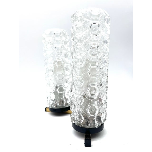Space Age Wall Lamps in Bubble Glass and Brass by Helena Tynell, 1960s, Set of 2 For Sale - Image 10 of 16
