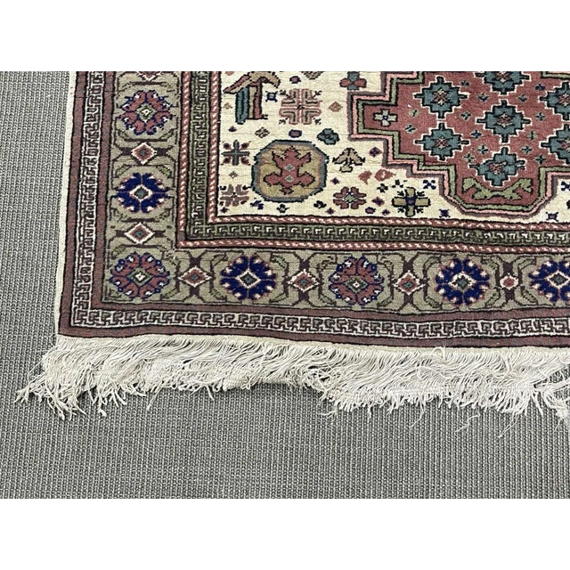 Middle Eastern Handmade Wool Rug For Sale - Image 4 of 6