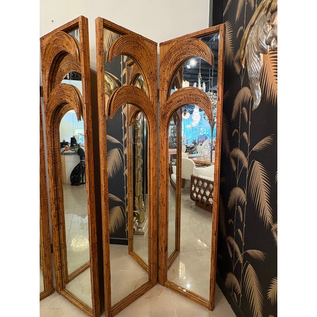Vintage Vivai Del Sud, 1970s set of 2 panel pairs. These can be put together or separate. The mirror inserts are new,...