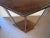 French Art Deco Diamond Shaped Walnut Side Table With Nickel Supports For Sale - Image 9 of 13
