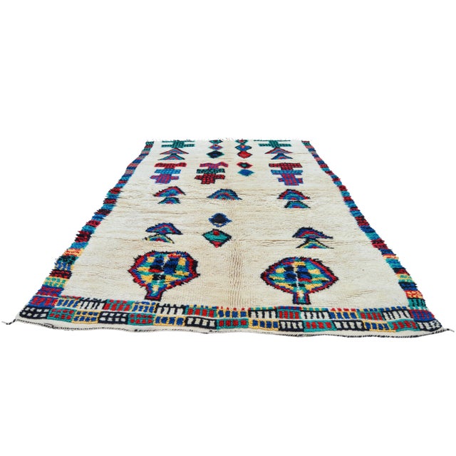 Mid 20th Century Vintage Moroccan Rug - 7'5'' X 4'7'' For Sale - Image 9 of 13