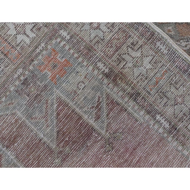 Medallion Design Vintage Turkish Oushak Rug With Salmon and Pops of Orange 3'4"x5'7" For Sale - Image 10 of 10