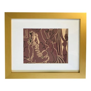 Picasso Linocut Three Women XXe Siecle 1978 Framed For Sale