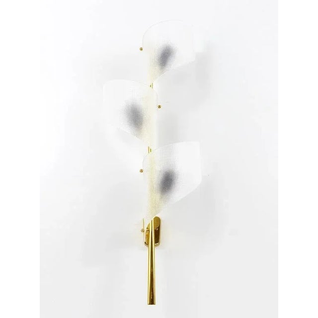 Metal Large Floral Auguri Brass Sconces attributed to Kalmar, Austria, 1950s, Set of 2 For Sale - Image 7 of 11