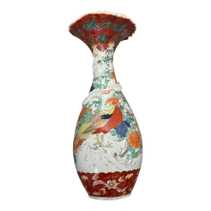 Traditional Beautiful 19th Century Japanese Imari Porcelain Dragon Floor Vase