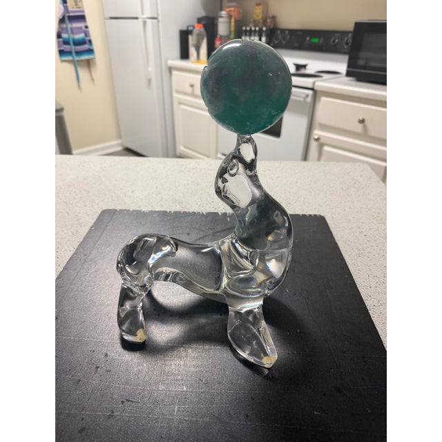 Daum France Crystal Sea Lion 11in Pate De Verre This is a French statue signed Daum France crystal sea lion ("otarie")...