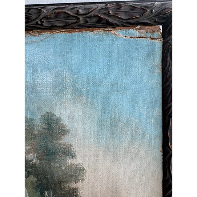 Antique Hudson Valley Oil Painting of an Upstate Waterfall, Framed For Sale - Image 11 of 14