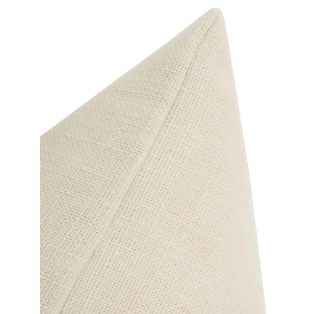 Not Yet Made - Made To Order 22" Chartreuse Mohair Panel + Linen Pillows - a Pair For Sale - Image 5 of 6
