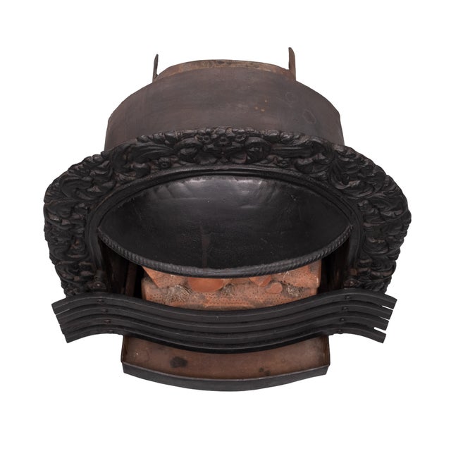 Black Antique Victorian Cast Iron Fireplace, 1880s For Sale - Image 8 of 15