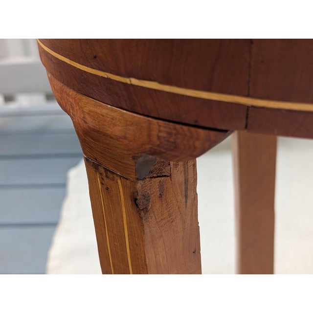 Antique Syrian Marquetry Side Table – Damascus Hand-Inlay With Raw Mother-of-Pearl, C. 1910–1930s For Sale - Image 10 of 14