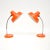 A superb pair of vintage table lamps, beautifully finished in orange. They were made in Germany, and they date from the...