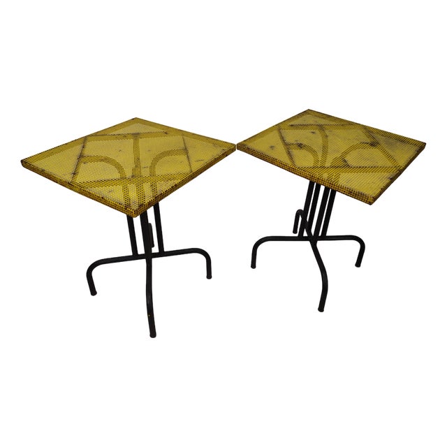 Vintage Garden Bistro Table by Mathieu Matégot, 1960s For Sale