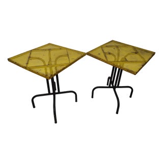 Vintage Garden Bistro Table in the Style of Mathieu Matégot, 1960s For Sale