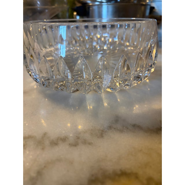 Stunning vintage Gorham crystal bowl in the highly collectible Althea pattern featuring an elegant geometric starburst and...