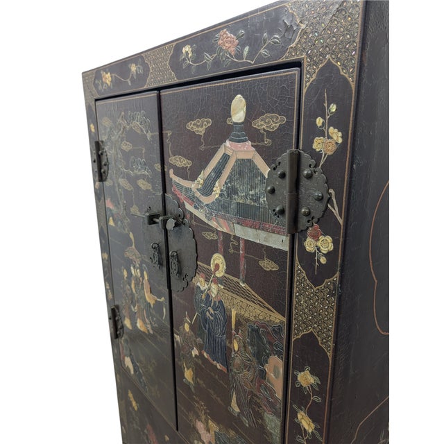 Handcrafted Chinese Bar Cabinet with Lighting For Sale - Image 5 of 18