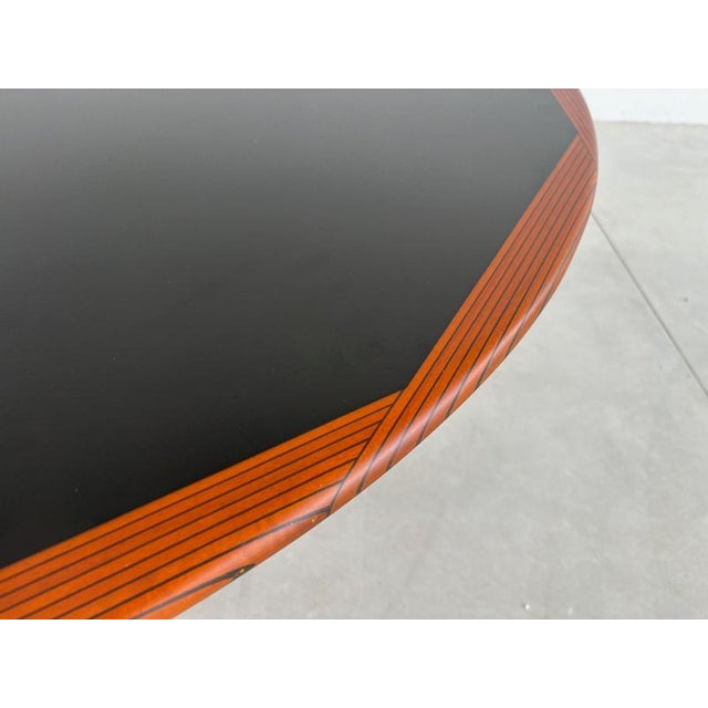 Wood Round Africa Table attributed to Afra & Tobia Scarpa, Maxalto Artona Series, 1970s For Sale - Image 7 of 13