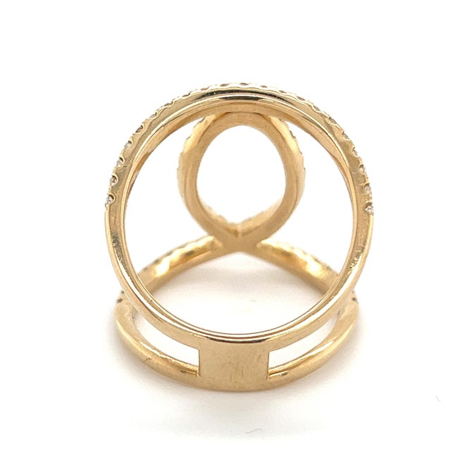 Diamond Ring 14k Gold 0.85 TCW 7.02 Grams Certified, Size 6.5 For Sale - Image 9 of 11