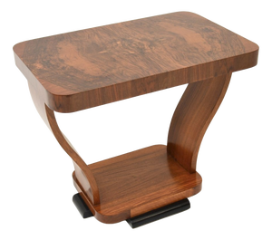 Art Deco Figured Walnut Occasional Side Table, 1920s
