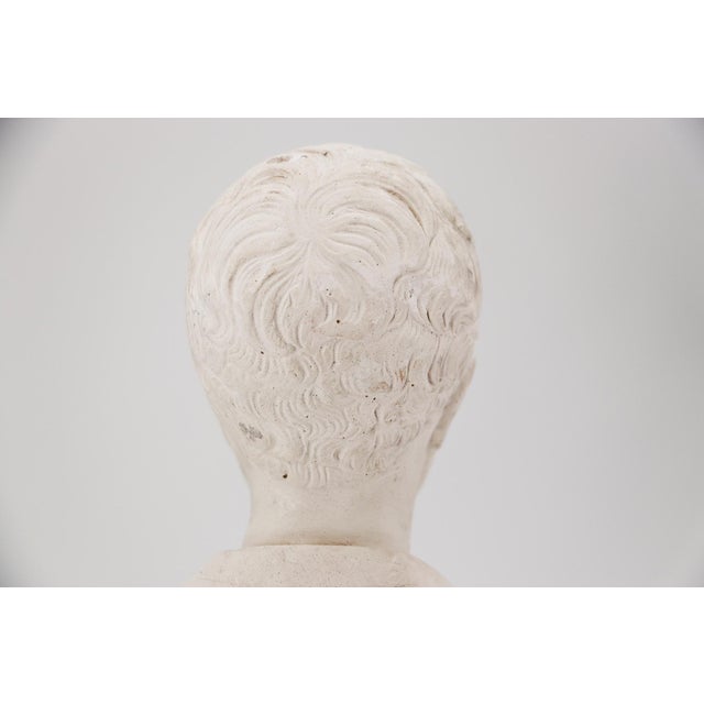 1950s Small Bust of Young Boy, Plaster, French For Sale - Image 10 of 12