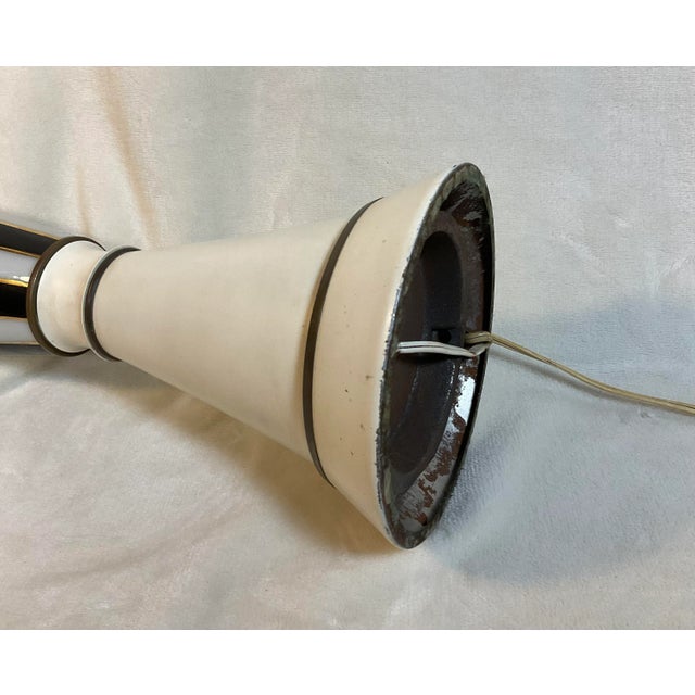 Black Early 20th Century Deco Modern Art Glass Table Lamp For Sale - Image 8 of 11