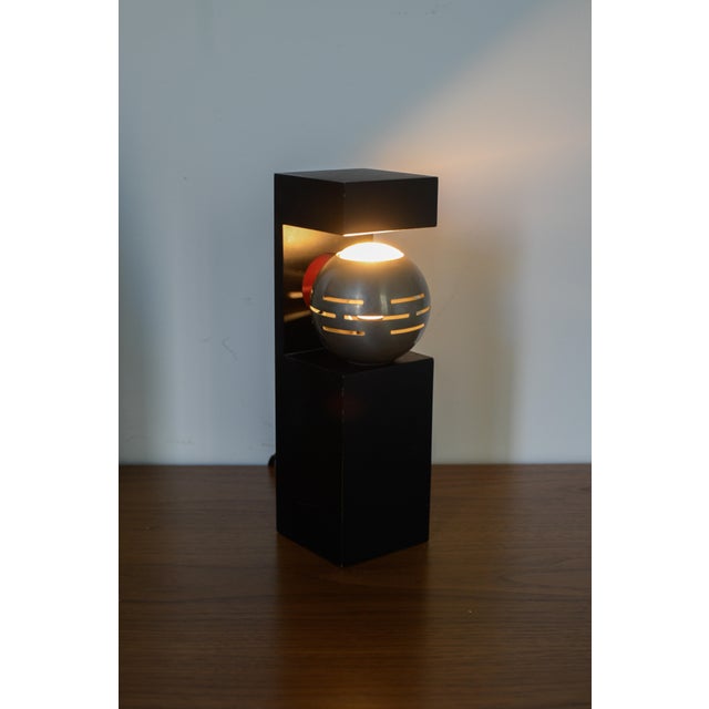 Arredoluce 1970 Mid Century Modern Angelo Lelii Contrast Table Lamp for Arredoluce Italy For Sale - Image 4 of 5