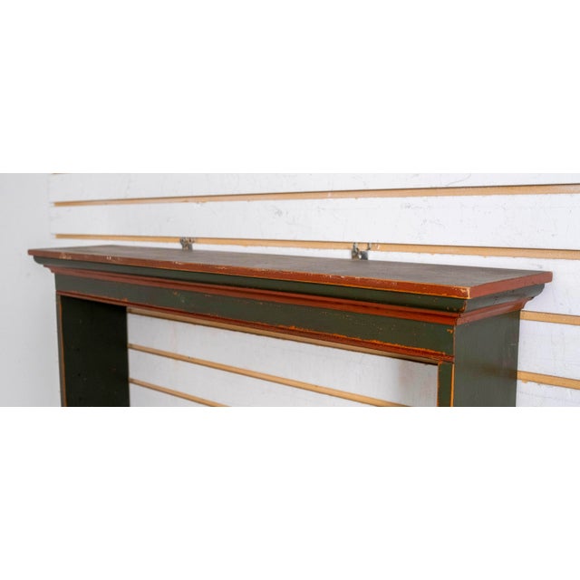 David Smith Primitive Country Painted Wall Shelf For Sale - Image 4 of 11