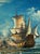 J. Harvey Oil on Canvas of a 18th Century Ship Battle For Sale - Image 4 of 7