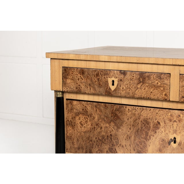 French Burr Elm Commodes, 19th Century, Set of 2 For Sale - Image 5 of 11